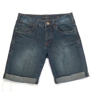 Cotton On Size 30 rolled cuff blue denim shorts